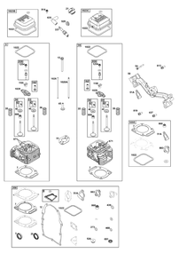 Cylinder Head Group Diagram and Parts List for 305445-3214-G1  Briggs and Stratton Engine